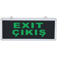 Black Blue Lighting	Exit Plaque Black BL-1486