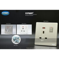 MAAT Maat Q-Series  Single Socket With White/Gold/Silver 13a